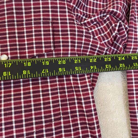 Wrangler Mens Shirts Large Lot of 2 Long Sleeve Button Up Patterned Business Red - Picture 7 of 16
